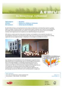 De BinnenVergt, Zaltbommel Wooncomplex met zorg Opdrachtgever Architect W/E adviseurs