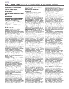 8748  Federal Register / Vol. 73, No[removed]Thursday, February 14, [removed]Rules and Regulations Information Relay Service (FIRS) at 800–877–8339. SUPPLEMENTARY INFORMATION: