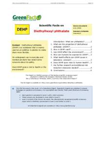 Dielectrics / Endocrine disruptors / Bis(2-ethylhexyl) phthalate / Polyvinyl chloride / Plastic / GreenFacts / Diisodecyl phthalate / Risk assessment / Sex toy / Plasticizers / Chemistry / Phthalates