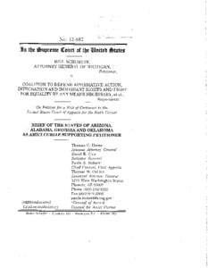 No[removed]3fa tije Supreme Court of tlje Spttefc States! BILL SCHUETTE, ATTORNEY GENERAL OF MICHIGAN, Petitioner,