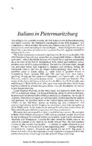 70  Italians in Pietermaritzburg