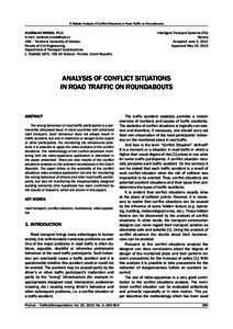 V. Krivda: Analysis of Conflict Situations in Road Traffic on Roundabouts  VLADISLAV KRIVDA, Ph.D. E-mail: [removed] VSB – Technical University of Ostrava, Faculty of Civil Engineering,