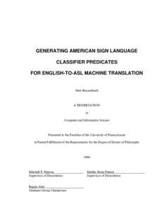 Culture / Language / Languages of Canada / American Sign Language / Deaf culture / Education for the deaf / Sign language / Classifier / Machine translation