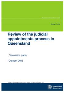 Review of the judicial appointments process in Queensland