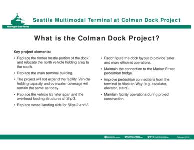 What is the Colman Dock Project