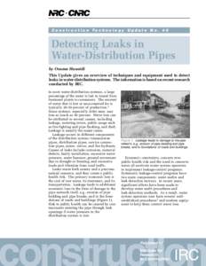Detecting Leaks in Water-Distribution Pipes