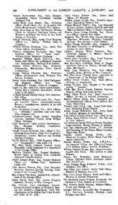 SUPPLEMENT TO THE LONDON GAZETTE, 9 JANUARY, 1946 Gerard DOORAKKERS, Esq., Sales Manager, • Sheepbridge Stokes Centrifugal Castings