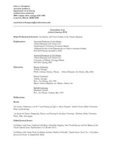 krista a. thompson associate professor department of art history northwestern university 1880 campus drive, kresge hallevanston, illinois