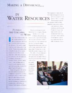 Making a Difference... in Water Resources
