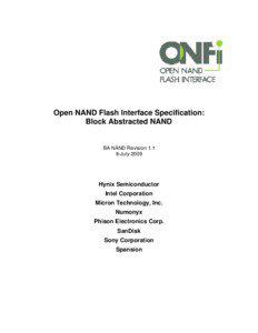 Open NAND Flash Interface Specification: Block Abstracted NAND