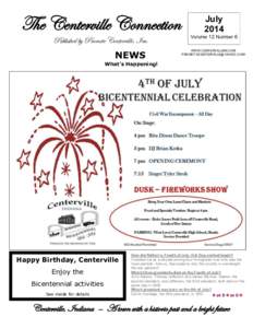 The Centerville Connection Published by Promote Centerville, Inc. NEWS  July