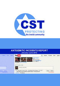 ANTISEMITIC INCIDENTS REPORT January‒June 2012