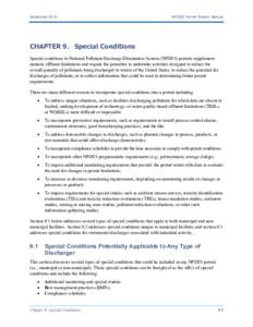 U.S. EPA NPDES Permit Writers’ Manual—Chapter 9