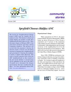 community stories ISBN #[removed]October 2005