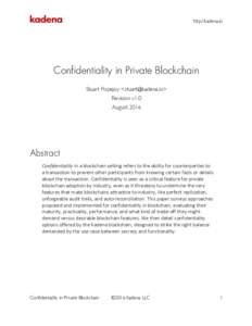Cryptocurrencies / Blockchains / Alternative currencies / Bitcoin / Computing / Economy / Concurrent computing / Decentralization / Ethereum / Joseph Lubin / RootStock / ternity