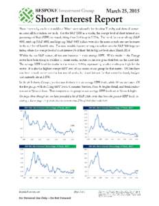 S&P 1500 Short Interest (Percentage of Float): S&P 400 Short Interest (Percentage of Float): 