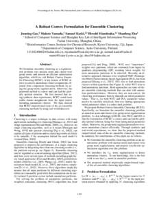 A Robust Convex Formulation for Ensemble Clustering