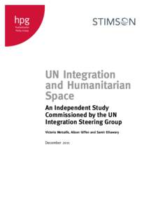 UN integration and humanitarian space -  - Research reports and studies