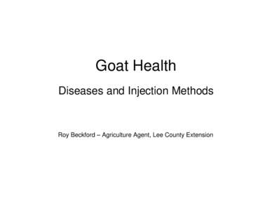 Microsoft PowerPoint - Goat Health.ppt