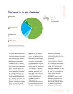 Child casualties by type of explosive* Undefined mine 5% ERW/Cluster submunitions