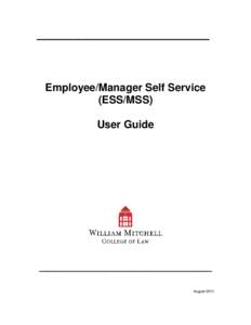 _____________________  Employee/Manager Self Service (ESS/MSS) User Guide