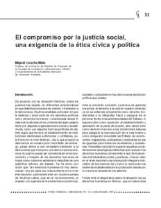 El compromiso por la justicia social, una exigencia de la ética cívica y política  31