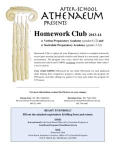 After-School  Athenaeum Presents  Homework Club[removed]