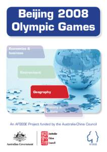 Beijing 2008 Olympic Games Economics & Geography