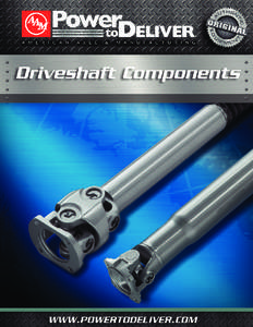 Only original equipment quality components are guaranteed to meet the same specifications as the parts they replace. OE components means performance to the vehicle manufacturer’s standards. Table of contents U-Joints