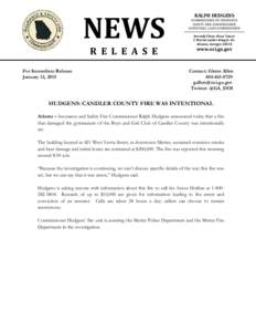 NEWS R E L E A S E For Immediate Release January 12, 2015