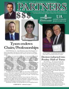 PARTNERS Partners Volume 15 no. 1 • April 2007 • The Center of Excellence for Poultry Science $$$  Photo by Fred Miller