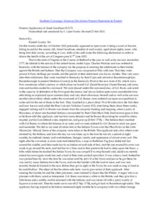 Southern Campaign American Revolution Pension Statements & Rosters Pension Application of Ansel Goodman S13175 Transcribed and annotated by C. Leon Harris. Revised 22 Feb[removed]State of Ky. Russell County Sct. On this tw