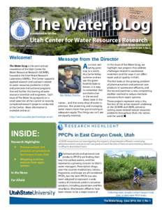 The Water bLog  a newsletter of the Utah Center for Water Resources Research