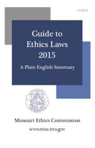 [removed]Guide to Ethics Laws 2015 A Plain English Summary