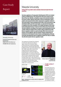 Case Study Report Waseda University School of Creative Science and Engineering