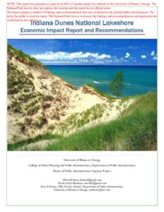 Geography of the United States / National Park Service / Economic impact analysis / Indiana Dunes State Park / Chellberg Farm / Portage /  Indiana / MIG /  Inc. / Indiana / Indiana Dunes National Lakeshore / Northwest Indiana