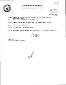 DEPARTMENT OF T H E NAVY CARRIER AIRBORNE EARLY WARNING SQUADRON 120 N A V A L AIR STATION. NORFOLK, VA[removed] IN REPLY REFER TO:  1200