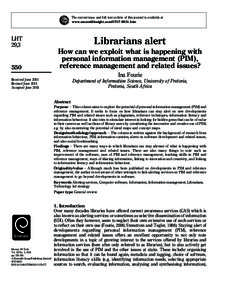 The current issue and full text archive of this journal is available at www.emeraldinsight.com[removed]htm LHT 29,3