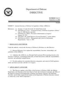 DoD Directive[removed], September 15, 2006