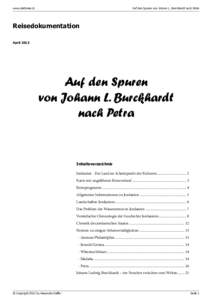 www.niletimes.ch  Auf den Spuren von Johann L. Burckhardt nach Petra Reisedokumentation April 2013