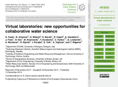 Environmental science / Scientific method / Philosophy of science / Scientific revolution / Hydrology / Reproducibility / Geographic information system / Experiment / Scientific modelling / Science / Knowledge / Ethology