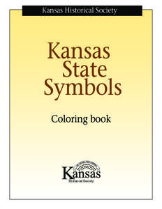 Kansas Historical Society  Kansas State Symbols Coloring book