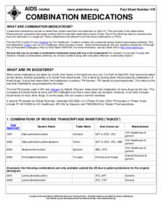 AIDS InfoNet  www.aidsinfonet.org Fact Sheet Number 470