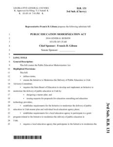 LEGISLATIVE GENERAL COUNSEL 6 Approved for Filing: T.J. Nuttall[removed]:01 PM 6 H.B. 131 3rd Sub. (Cherry)