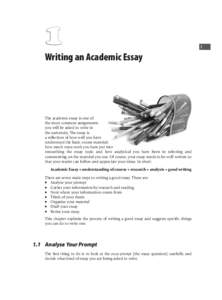1  3 Writing an Academic Essay  Writing an Academic Essay