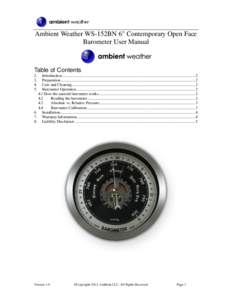 Meteorology / Units of pressure / Measuring instruments / Barometer / Pressure measurement / Atmospheric pressure / Inch of mercury / Vacuum / Altitude / Measurement / Technology / Underwater diving