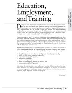 Education, Employment and Training