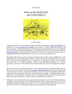 return to updates  More on the MASS GAP and YANG-MILLS  by Miles Mathis