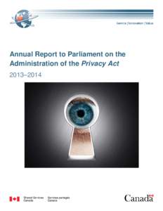 Annual Report to Parliament on the Administration of the Privacy Act