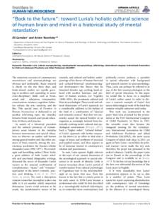 OPINION ARTICLE published: 03 September 2013 doi: fnhumHUMAN NEUROSCIENCE